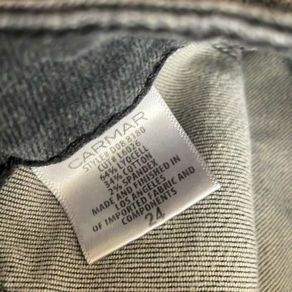 CARMAR Denim style # D088180 size 24 faded Jean black stretchy jeans/jeggings - Picture 5 of 14